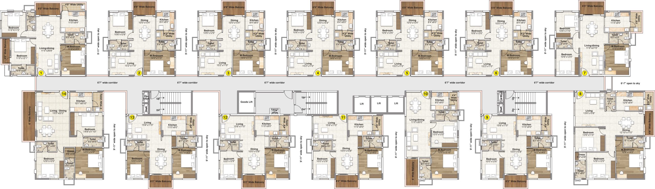 Block B Floor Plan - Oorjita Vedant